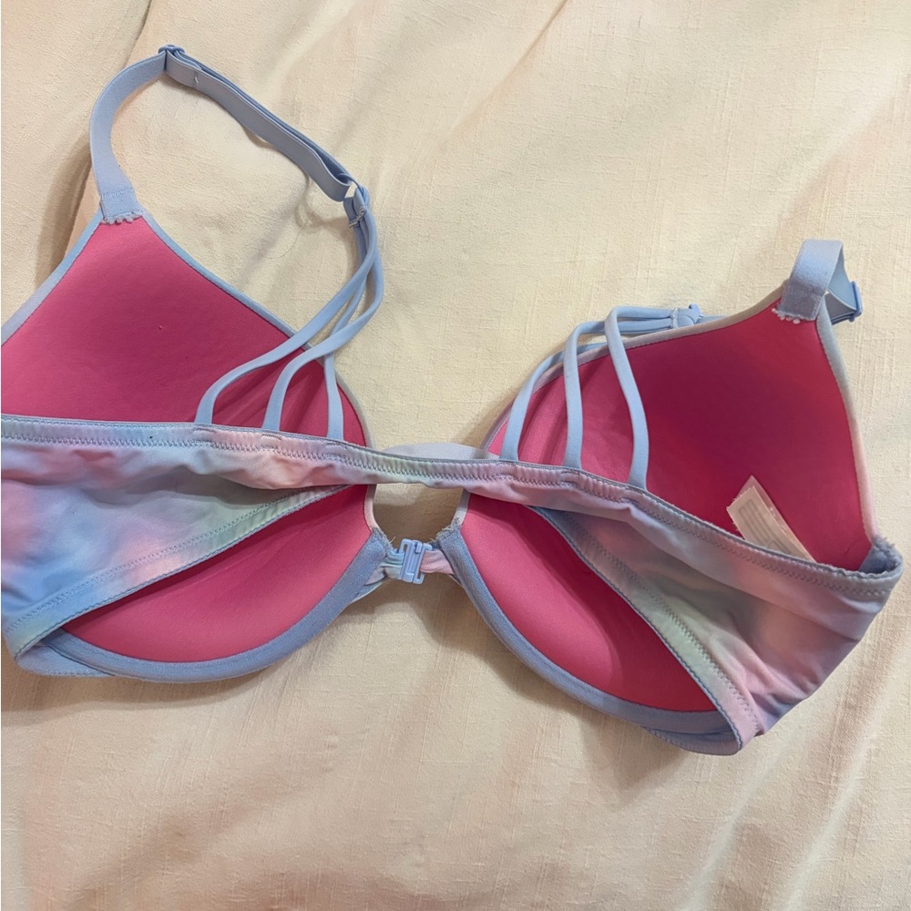 PINK VS Wear Everywhere Push Up Bra 36DD Pastel Tie-Dye - Picture 2 of 8